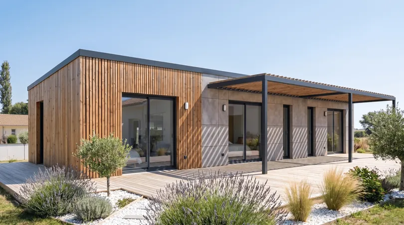 Maison Greenkub M60L, 60 m², en L