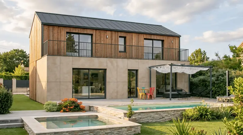 Maison Greenkub M80T, 80 m², à étage